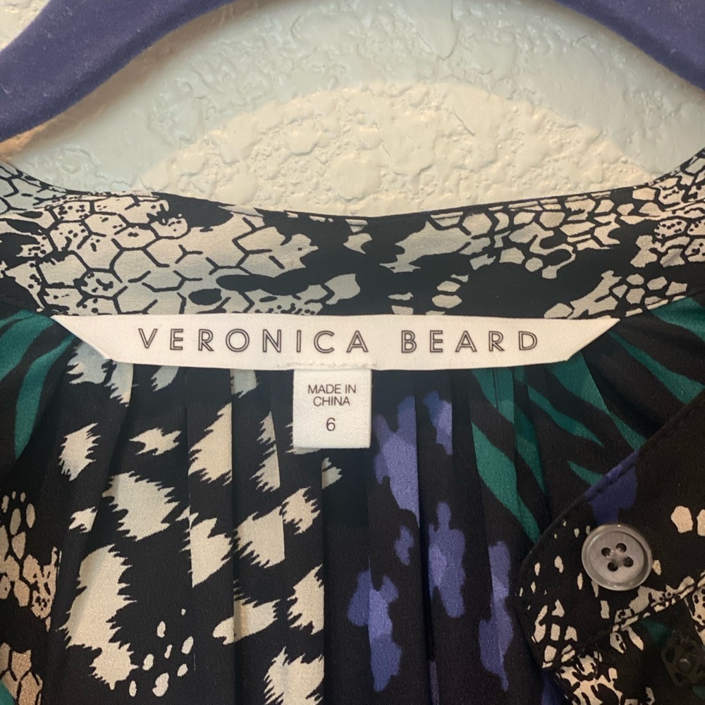 Veronica Beard Buckley Silk-Blend Top size 6 - Picture 4 of 6